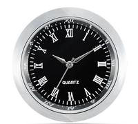 Geavonyg Insert D'horloge Miniature Rond en Métal Vintage Polyvalent avec des Cadrans De Montre D'affichage Numérique Romain pour Les Décors Maison Insert l'horloge