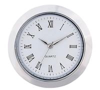 Geavonyg Insert D'horloge Miniature Rond en Métal Vintage Polyvalent avec des Cadrans De Montre D'affichage Numérique Romain pour Les Décors Maison Insert l'horloge