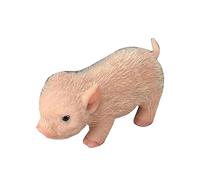 Geavonyg Joli Bébé Cochon en Silicone Souple Jouets Mignons pour Poupée Cochon De Dessin Animé Créatif pour Décorations Chambre Poupée Simulation Noël Accessoires Doux Cochons Qui Ressemblent À