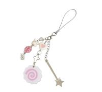 Geavonyg Keness Fish Cake Keynchain Avec Des Perles De Coeur STRAPE CLÉ CLÉ CLÉS ACCESSOIR APPORTS POUR BACKPACK ET PHOTOGRAPhip