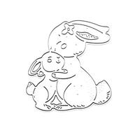 Geavonyg Lapins Metal Die Coupe Mignon Cuting Dies Sprouch for Scrapbooking Photo Album Modèle De Boues