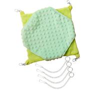 Geavonyg Lit Superposé pour Cochons d'Inde Hamac en Fourrure Douce Accessoires De Cage Literie Essentiel l'hiver Lit Résistant Rayures Lits Suspendus Planeurs Sucre