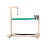 Geavonyg Lovebird Perroquets Cage Perchoir Pont Balançoire Ensemble Pont en Bois Jouet D'entraînement pour Oiseau Balançoires pour Perruches