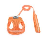 Geavonyg Mode Chiens Harnais Laisse Réglable Poitrine pour Animaux De Compagnie Corde Traction Respirant Maille Tissu Conception Chat Mène Fournitures pour Animaux Compagnie Sangle Sangle Harnais