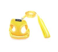 Geavonyg Mode Chiens Harnais Laisse Réglable Poitrine pour Animaux De Compagnie Corde Traction Respirant Maille Tissu Conception Chat Mène Fournitures pour Animaux Compagnie Sangle Sangle Harnais