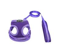 Geavonyg Mode Chiens Harnais Laisse Réglable Poitrine pour Animaux De Compagnie Corde Traction Respirant Maille Tissu Conception Chat Mène Fournitures pour Animaux Compagnie Sangle Sangle Harnais
