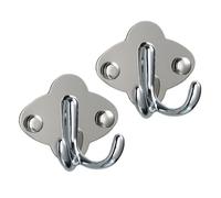 Geavonyg Modern Double Loop Hooks Rusts Resistant Picture Hangers Stainless Steel Hanging Solution for Renters and Home Use Modern Double Ear Hooks