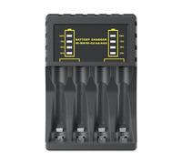 Geavonyg Nouveau 4 Slot/AA Station De De Batterie Chargeur Rapide pour/Nimh Nicd USB Et Batteries C Batteries C NIMH