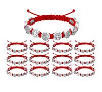 Geavonyg Pack De 12 Bracelets Médaillons Bénédictins Tissés À La Main Réglables Bijoux Religieux Spirituels Médailles Benoît