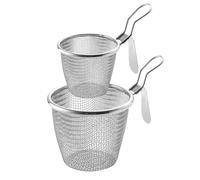 Geavonyg Passoire en Acier Inoxydable 304 Gadget De Cuisine Passoire Alimentaire Panier À Friture Adapté À La Préparation Et Service 2 Pièces