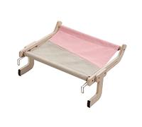 Geavonyg Perchoir pour Chat Monté sur Lit Humain Lit Doux Et Mignon Étagère De Fenêtre Hamac Permettant Gagner l'espace Monté sur Fenêtre Étagère Meubles Chats