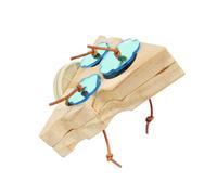 Geavonyg Perroquets À Mastication des Jouets Perchés Perroquets Exercice De Renforcement Stand en Bois Jouet D'oiseau Adapté Petits Oiseaux Mangeoires d'oiseaux en Bois Naturel