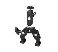 Geavonyg Pince De Vidéo À Deux Têtes Sphériques Rotatives À 360 ° Chaussure Froide Adaptateur Filetage 1/4 "pour Appareils D'éclairage Caméra d'action DSLR Super Clamp Two Ballhead
