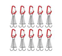 Geavonyg Piquet De Pont en Forme Poulpe 10 Pièces/Ensemble Accessoires Tente Acier Inoxydable Planche Tente Spirale