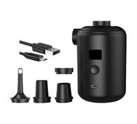 Geavonyg Pompes À Air De Camping Portables avec Affichage Numérique De La Batterie Gonflage Rapide Rechargeable Engrenages Extérieurs Pompes À Air Légères avec Crochet