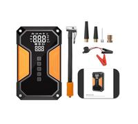 Geavonyg Pompes À Pneus Automatiques sans Fil avec Manomètre Numérique Démarreur De Saut Batterie Voiture Compresseur d'air Démarreur Saut 8000 MAh Compresseur d'air