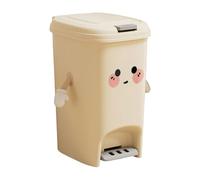 Geavonyg Poubelle À Crème Pédale Double Ouverture Pour Usage Domestique Bac Litière 8L 10L 15L Poubelle Commande Pied