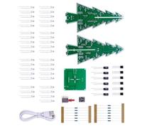 Geavonyg pour Le Projet De Circuit d'arbre De Noël À 7 Couleurs Comprend des Résistances des Fils Et De La Lumière LED Kit D'assemblage Éducatif pour Débutant