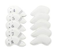 Geavonyg Protecteurs De Fer Golf À Fermeture Magnétique Tissu PU Résistant À l'eau Manches Résistantes Rayures pour Divers Clubs Accessoires Golf Couvre-Chef en Fer Magnétique