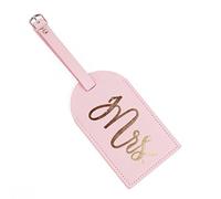 Geavonyg Pu Leather Mr Mme Pattern Buggage Tags Wedding Bridal Gift Cute Suitcase Tag Accessoire De Voyage Pour Femmes Men Amour Couple De Voyage Tags Pour Bagages Funny