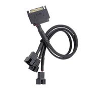 Geavonyg SATAS to 4pin PC Fan Splater Splitter Câble Câble Tressé Pouper Plusieurs Connecteurs De Refroidissement pour Les Débits d'air Optimisation du Ventilateur Multiple Splitteur De Puissance du