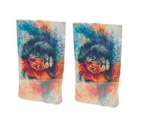 Geavonyg Satins Légers Chiffons Lions Danses Cultes Drapeaux pour des Représentations Prolongées Et des Cérémonies en Plein Air Chiffons Louange Équipement De Danse