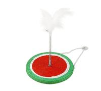 Geavonyg Scratcher Sisal Board avec Gobelet À Plumes pour Aiguiser Les Ongles Scraper SCRACKING SOFF Boards Meubles Protecteur Scratch Pad pour Le Coussinet De Meubles Ronde