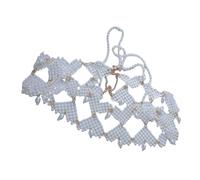 Geavonyg Soutien-gorge Superposé En Chaîne Accessoire De Corps Élégant En Forme Cœur Perles Poitrine Bijoux Pour Les Créateurs Tendances Accessoires Fête Élégants