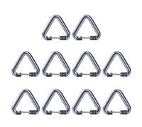 Geavonyg Spring Locking Carabiner Aluminium Keychain Clip De Verrouillage De Randonnées avec Serrure À Printemps Triangulaire Crochet