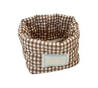 Geavonyg Supports De Rangement En Tissu À Double Couche Organisateurs Modernes Carreaux Adaptés L'emballage Cadeaux Faveur Fête Utilisation Quotidienne Poubelle En Tissu Polyvalente