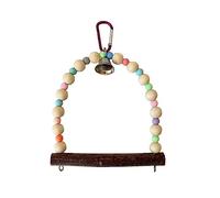 Geavonyg Swing D'oiseau avec Perles Colorées Pont en Bois Suspend