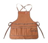 Geavonyg Tablier De Travail Réglable en Toile Coton avec Poches pour Cuisine Pâtisserie Peinture d'artiste Tabliers Travail Réglables pour Barbecue