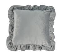 Geavonyg Taie d'oreiller Décorative Carrée À Volants Tissu en Peluche Résistant Rides pour La Décoration De La Maison Couverture Carrée À Volants