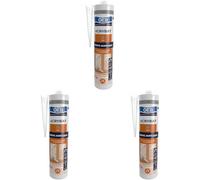 GEB ACRYBAT mastic acrylique à base d'eau pour l'étanchéité entre maçonnerie et menuiserie. Adhère sur le béton, ciment, bois, métal… Peut se peindre. Sans odeur, séchage rapide - 310ml - Gris