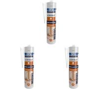 GEB ACRYBAT mastic acrylique à base d'eau pour l'étanchéité entre maçonnerie et menuiserie. Adhère sur le béton, ciment, bois, métal… Peut se peindre. Sans odeur, séchage rapide - 310ml - Blanc