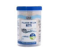 GEB Bobino de filasse de lin RT1. Compatible eau potable. S'utilise en complément de la pâte à joint GEBATOUT 2-200g