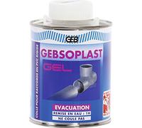 GEB Colle GEBSOPLAST Gel pression & évacuation pour l'assemblage d'éléments de canalisation en PVC-U rigide. Prise rapide - Pot 500ml