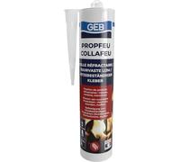 Colle mastic à base de silicates alcalins et de charges réfractaires sans amiante.