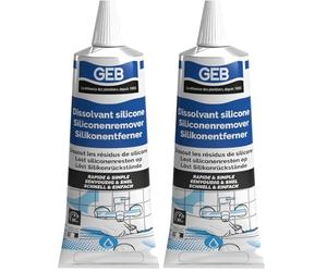 GEB Dissolvant Joint de Silicone en Tube 125 ML incolore (Lot de 2)