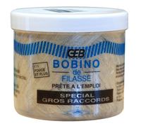 GEB Filasse de lin peigné haute qualité. S'utilise en complément de pâte à joint pour raccords filetés métal. Spécial gros raccord - Dévidoir Bobino 100g