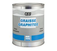 GEB Graisse Graphitée 800 g - Lubrification sèche jusqu'à 500°C, anti-grippage vannes vapeur, engrenages & visserie haute charge