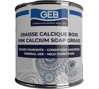 GEB Graisse Rose pour Usage Courants : Graissage des Chaines, mécanismes, gonds… Protège Contre la Corrosion - Boîte 600g