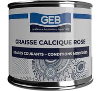 GEB Graisse rose pour usage courants : Graissage des chaines, mécanismes, gonds… Protège contre la corrosion - Pot 300 g