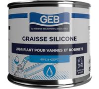 GEB Graisse Silicone 330 g - Graissage pour vannes et robinets - Protège et lubrifie les joints et rails - Compatible eau potable