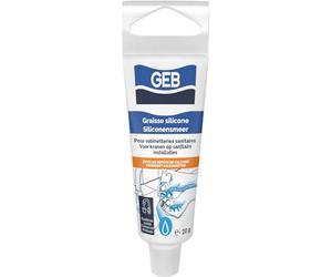 GEB Graisse silicone de contact spécial eau potable pour lubrifier vannes et robinetteries sanitaire - Blanc - Tube 20g