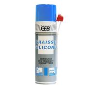 GEB Graisse silicone pour graissage des vannes et robinetterie, Compatible eau potable - Aérosol de 650 ml