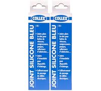 GEB Joint silicone bleu Collex spécial automobile pour l'étanchéité plane - 80ml (Lot de 2)