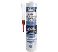 GEB Mastic étanche spécial piscine Gris 290 ml pour coller, jointoyer et réparer même sous l'eau des éléments de piscine, carrelage, mosaïque, margelle, projecteur, bonde