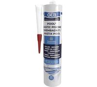GEB Mastic étanche spécial piscine Transparent 290 ml pour coller, jointoyer et réparer même sous l'eau des éléments de piscine, carrelage, mosaïque, margelle, projecteur, bonde