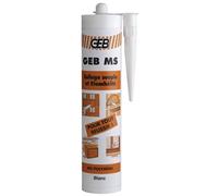 GEB MS Polymère multi-usage pour collage, étanchéité, jointoiement rebouchage de fissure. 280ml - Blanc